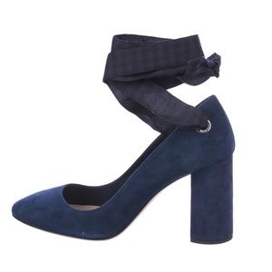 Miu Miu Suede navy blue Pump Block Heel Size 36